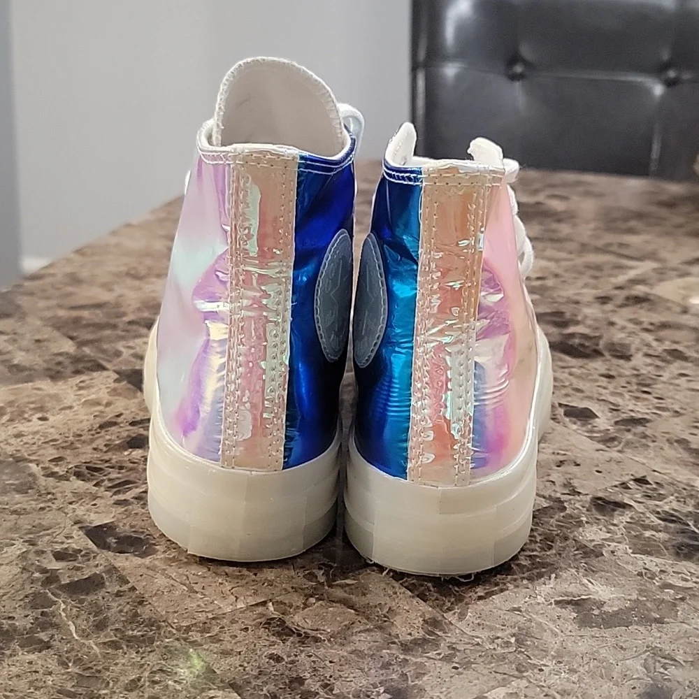 Converse Chuck Taylor All Star Iridescent Hi Top Shoes Women's Size 6.5